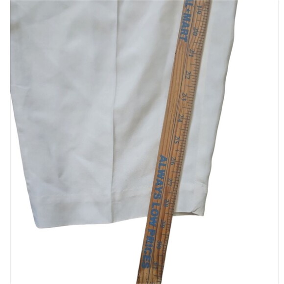 Vintage Allison Taylor 100% Silk Pants Sz 2X Minimalist Off White Trousers - Picture 9 of 11